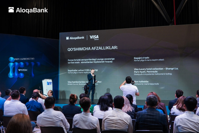 AloqaBank “ICTWEEK UZBEKISTAN 2024” доирасида Visa Infinite картасини тақдим қилди