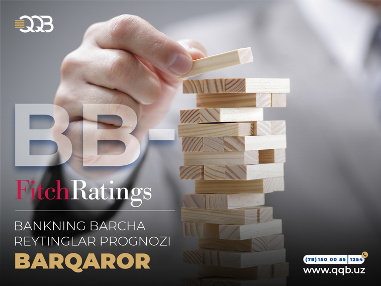 Fitch Ratings "Қишлоқ қурилиш банк" рейтингини барқарор деб баҳолади